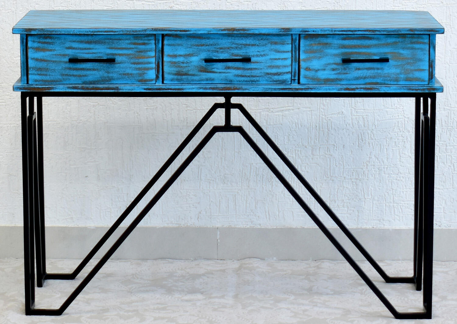 CASINO Console Hall Table-Rustic Blue